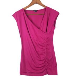 Theory V Neck Faux Wrap Tunic - S
